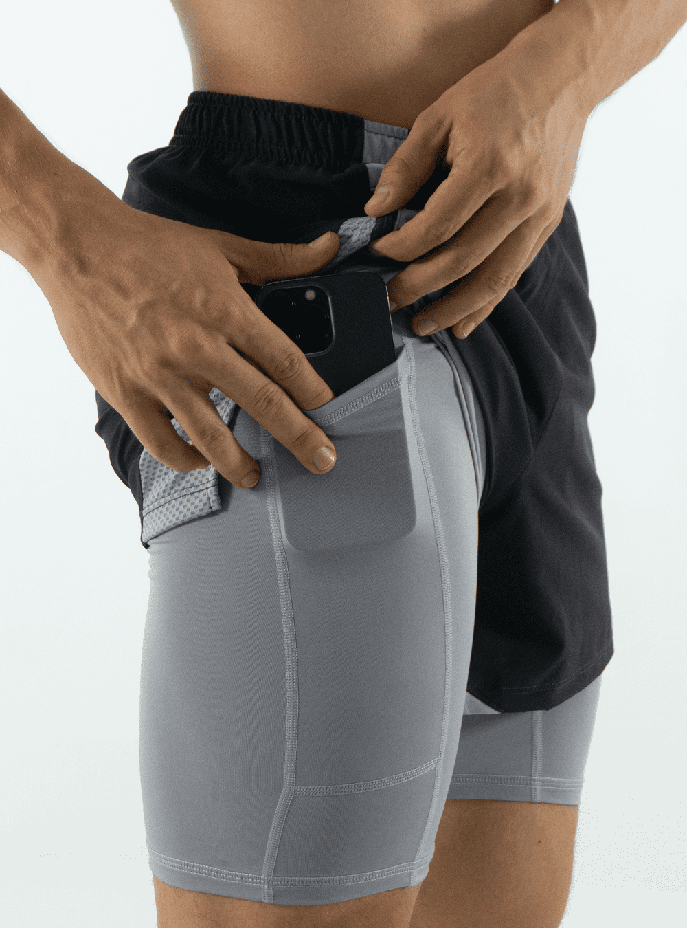 PANTALONETA RUNNING GRIS OSCURO 2.0